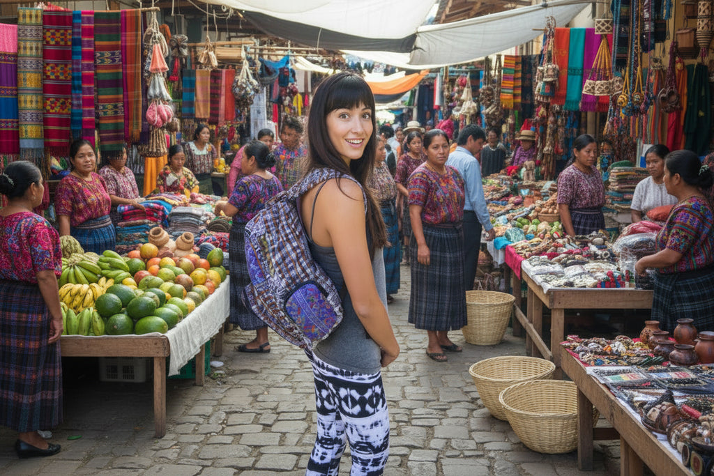 Volcano Huipil Upcycled Textile Backpack - Guatemala