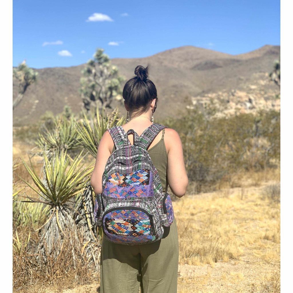Volcano Huipil Upcycled Textile Backpack - Guatemala