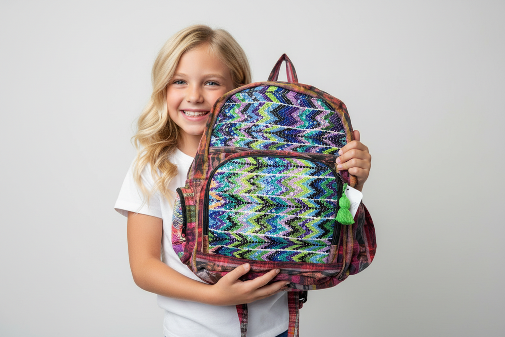 Volcano Huipil Upcycled Textile Backpack - Guatemala