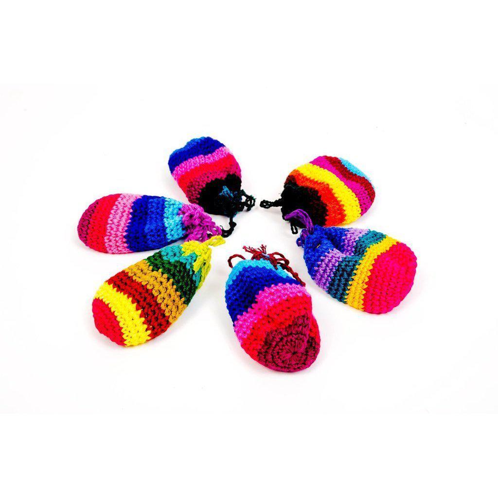 Worry Doll Crochet Pouch with Four Dolls - Guatemala
